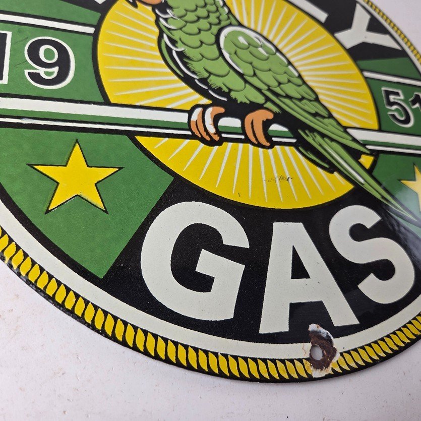 Vintage Polly Motor Oil Sign - Porcelain Advertisement Gasoline Pump Sign - Image 11