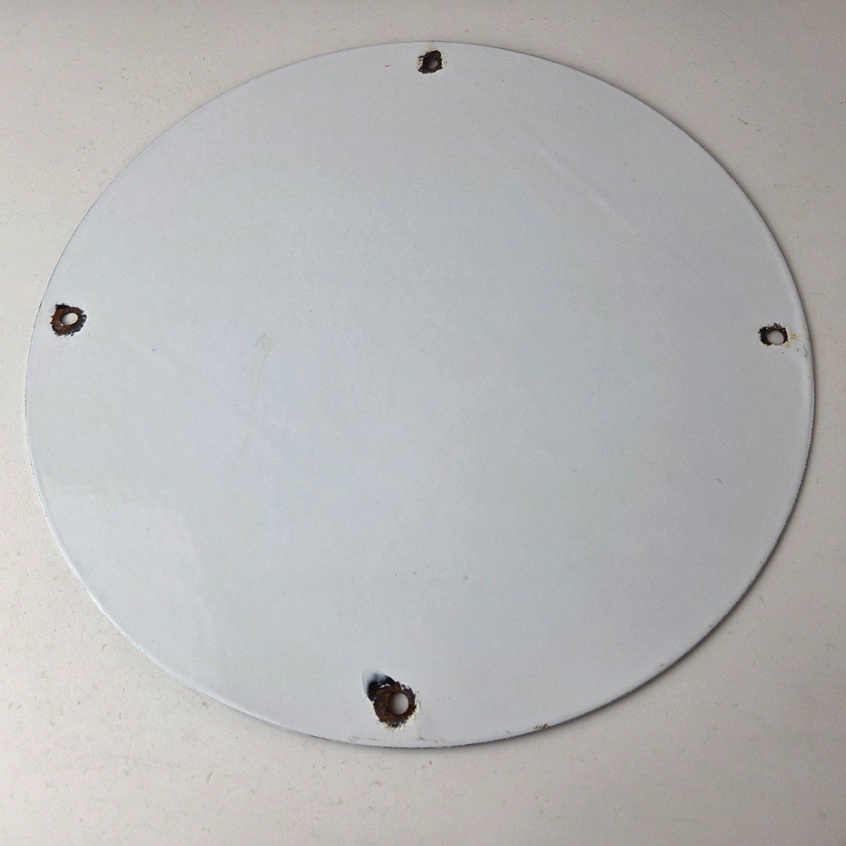 Vintage Red Crown Gasoline Sign - Porcelain Service Station Gas Pump Sign - Image 7