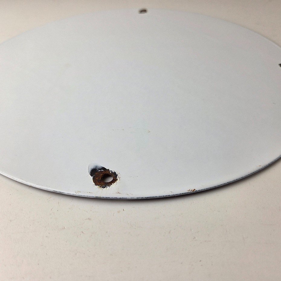 Vintage Red Crown Gasoline Sign - Porcelain Service Station Gas Pump Sign - Image 9