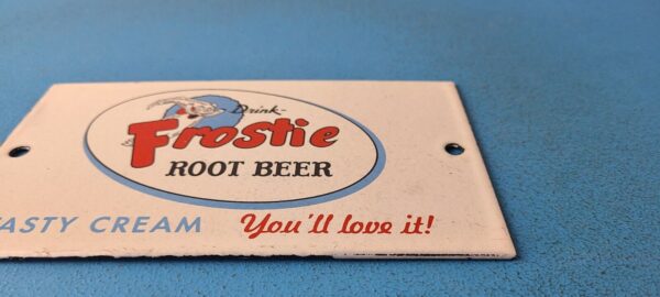 Vintage Root Beer Sign Frostie Old Fashioned Beverage Piggly Gas Oil Pump Sign