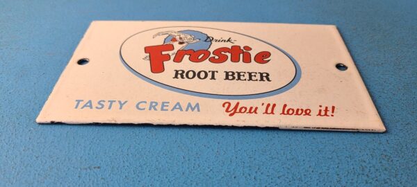 Vintage Root Beer Sign Frostie Old Fashioned Beverage Piggly Gas Oil Pump Sign