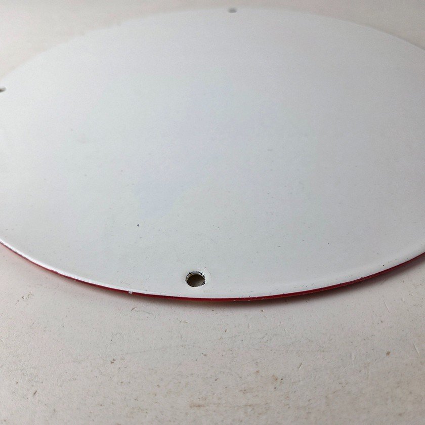 Vintage Shell Gasoline Sign - Green Streak Gas Pump Race Car Porcelain Sign - Image 9