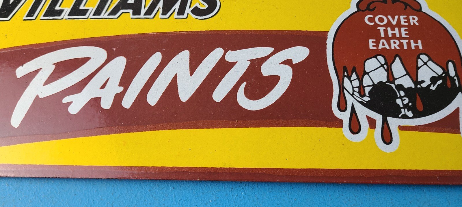 Vintage Sherwin Williams Sign - Custom Paints Porcelain Gas Oil Pump Sign - Image 12