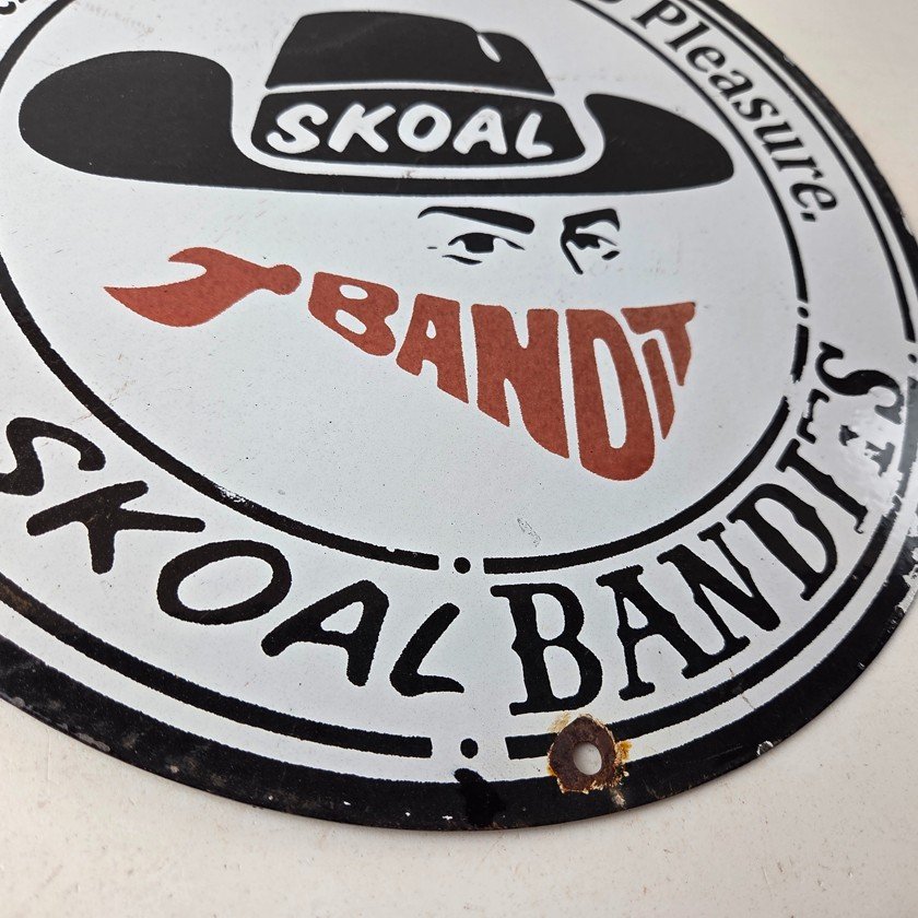 Vintage Skoal Sign - Tobacco Chew Gas Pump Display Porcelain Ad Sign - Image 11