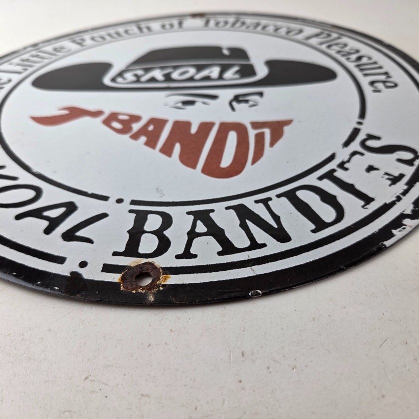 Vintage Skoal Sign - Tobacco Chew Gas Pump Display Porcelain Ad Sign - Image 10