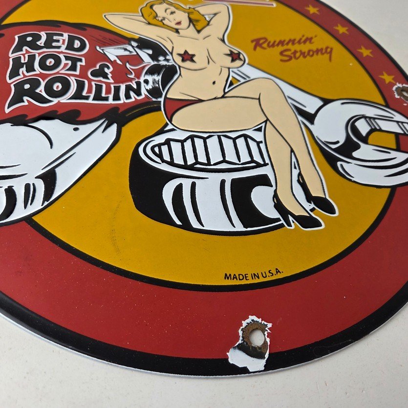 Vintage Snap-On Tools Porcelain Sign - Auto Wrench Gas Service Garage Shop Sign - Image 11