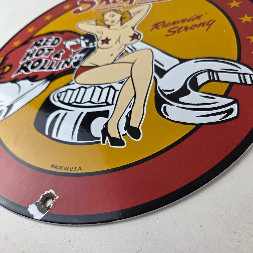 Vintage Snap-On Tools Porcelain Sign - Auto Wrench Gas Service Garage Shop Sign - Image 14