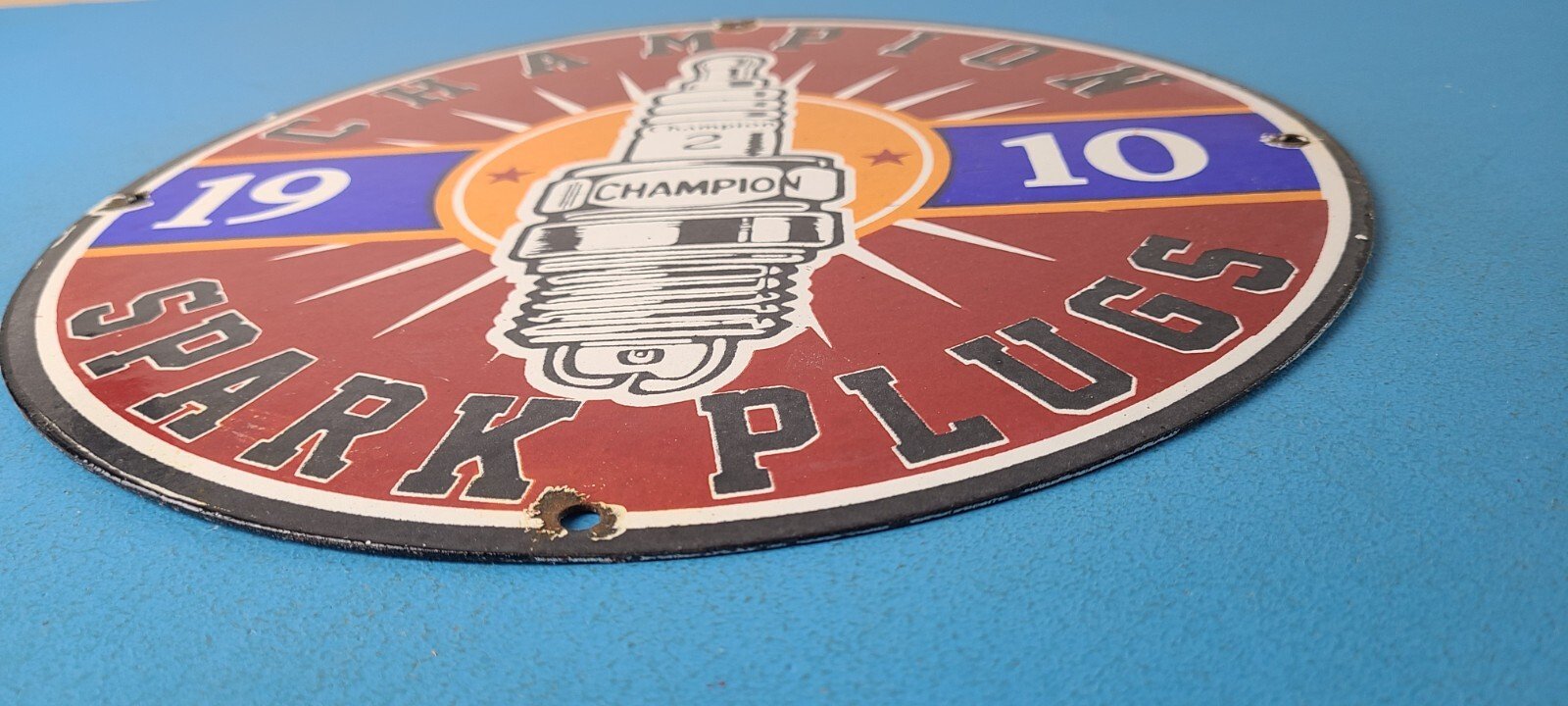 Vintage Spark Plugs Sign - Mechanic Automotive Garage Shop Gas Pump Service Sign - Image 11