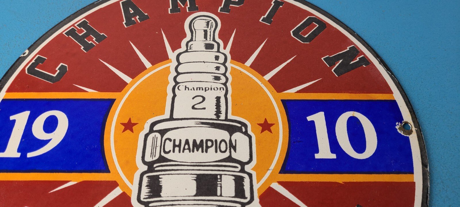 Vintage Spark Plugs Sign - Mechanic Automotive Garage Shop Gas Pump Service Sign - Image 13