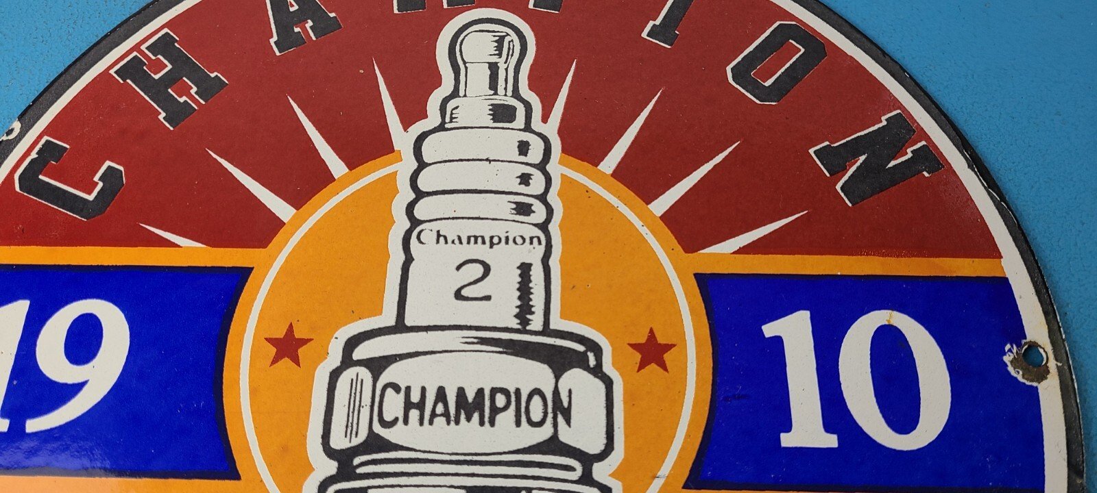 Vintage Spark Plugs Sign - Mechanic Automotive Garage Shop Gas Pump Service Sign - Image 3