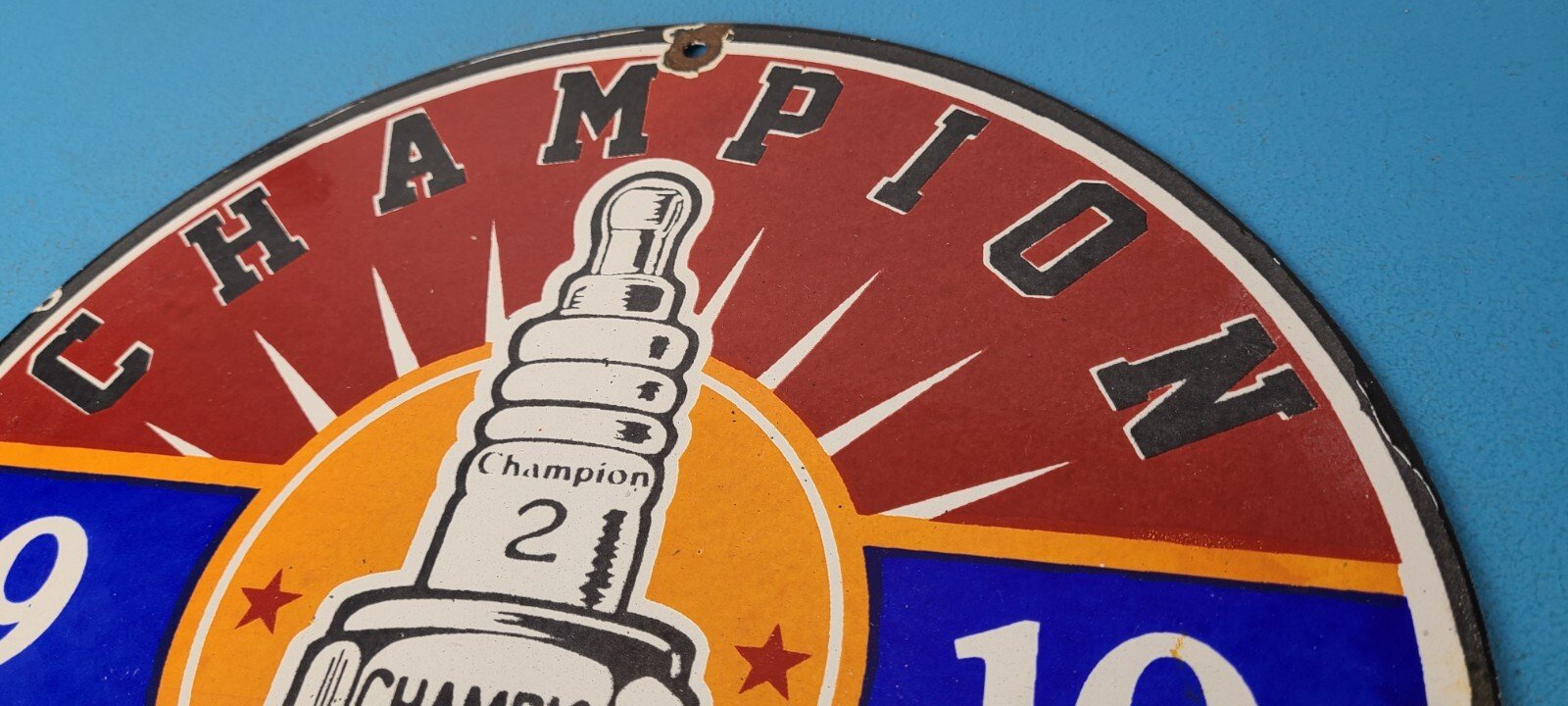 Vintage Spark Plugs Sign - Mechanic Automotive Garage Shop Gas Pump Service Sign - Image 8