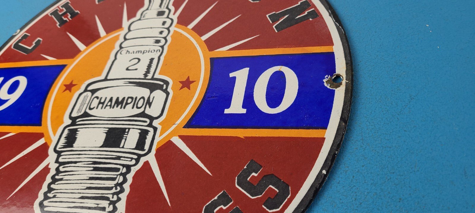 Vintage Spark Plugs Sign - Mechanic Automotive Garage Shop Gas Pump Service Sign - Image 9