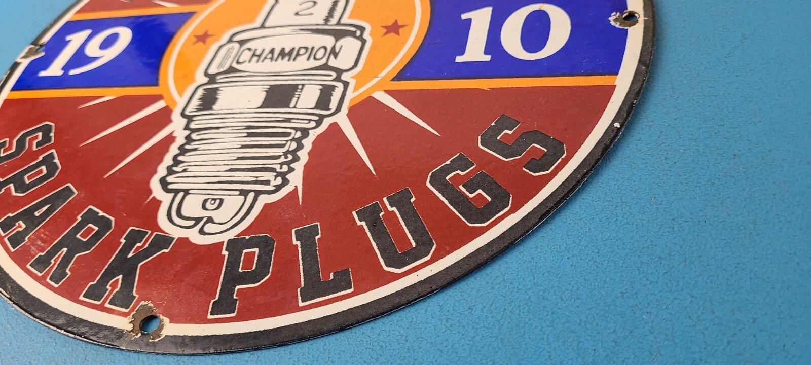 Vintage Spark Plugs Sign - Mechanic Automotive Garage Shop Gas Pump Service Sign - Image 10