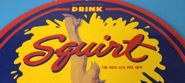 Vintage Squirt Porcelain Sign Drink Soda Beverage Gas Service Sign 305888467009 12