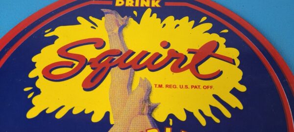 Vintage Squirt Porcelain Sign Drink Soda Beverage Gas Service Sign 305888467009 2