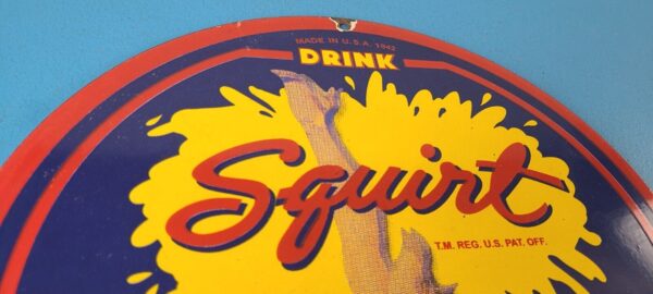 Vintage Squirt Porcelain Sign Drink Soda Beverage Gas Service Sign 305888467009 4