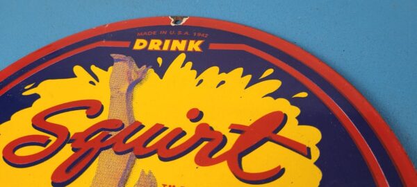 Vintage Squirt Porcelain Sign Drink Soda Beverage Gas Service Sign 305888467009 7