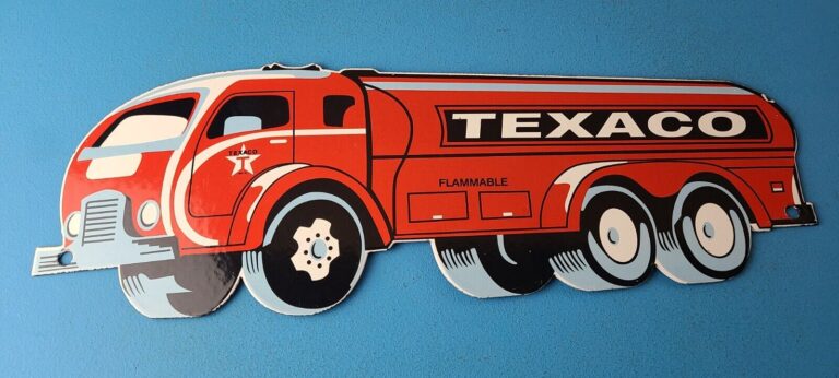 Vintage Texaco Gasoline Porcelain Sign Gas Sales Service Grease Truck Sign 306105175749