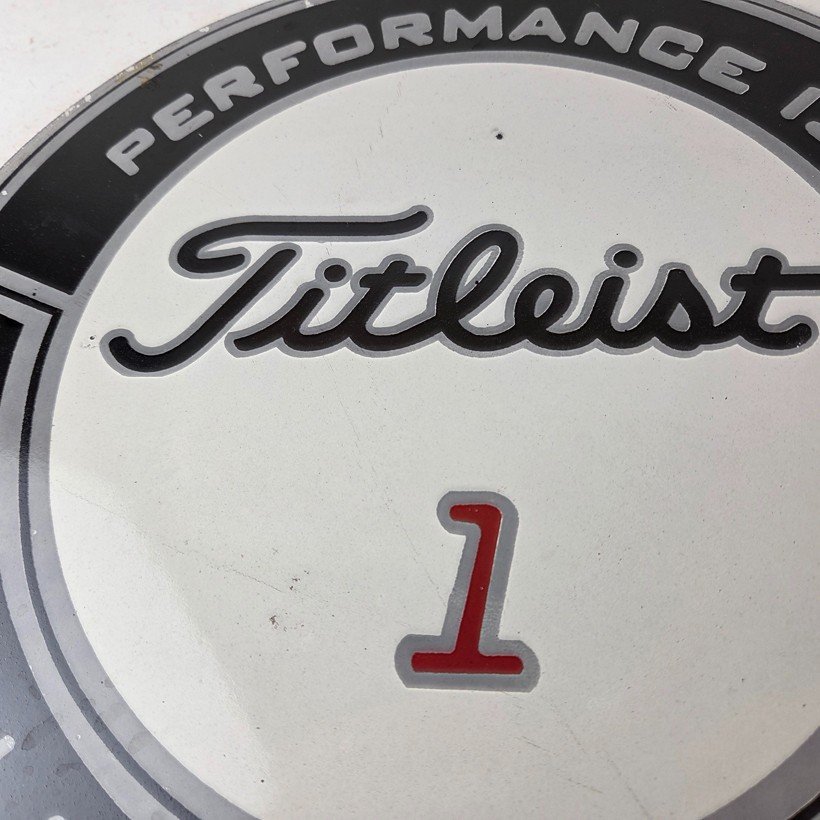 Vintage Titleist Golf Sign - #1 Ball Golfing Dealer Porcelain Gas Pump Sign - Image 3