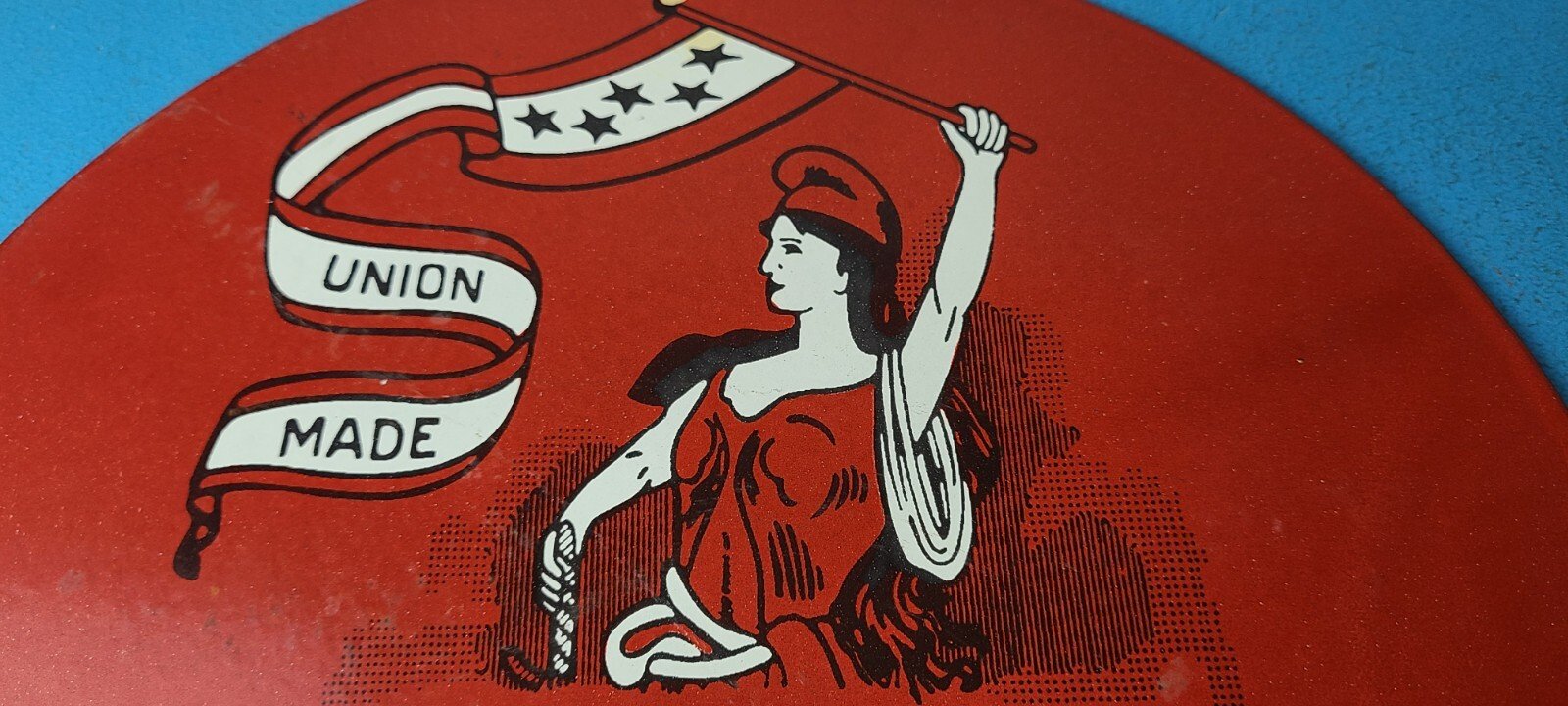 Vintage Yankee Girl Tobacco Sign - Chewing Gas Pump Plate Porcelain Sign - Image 3